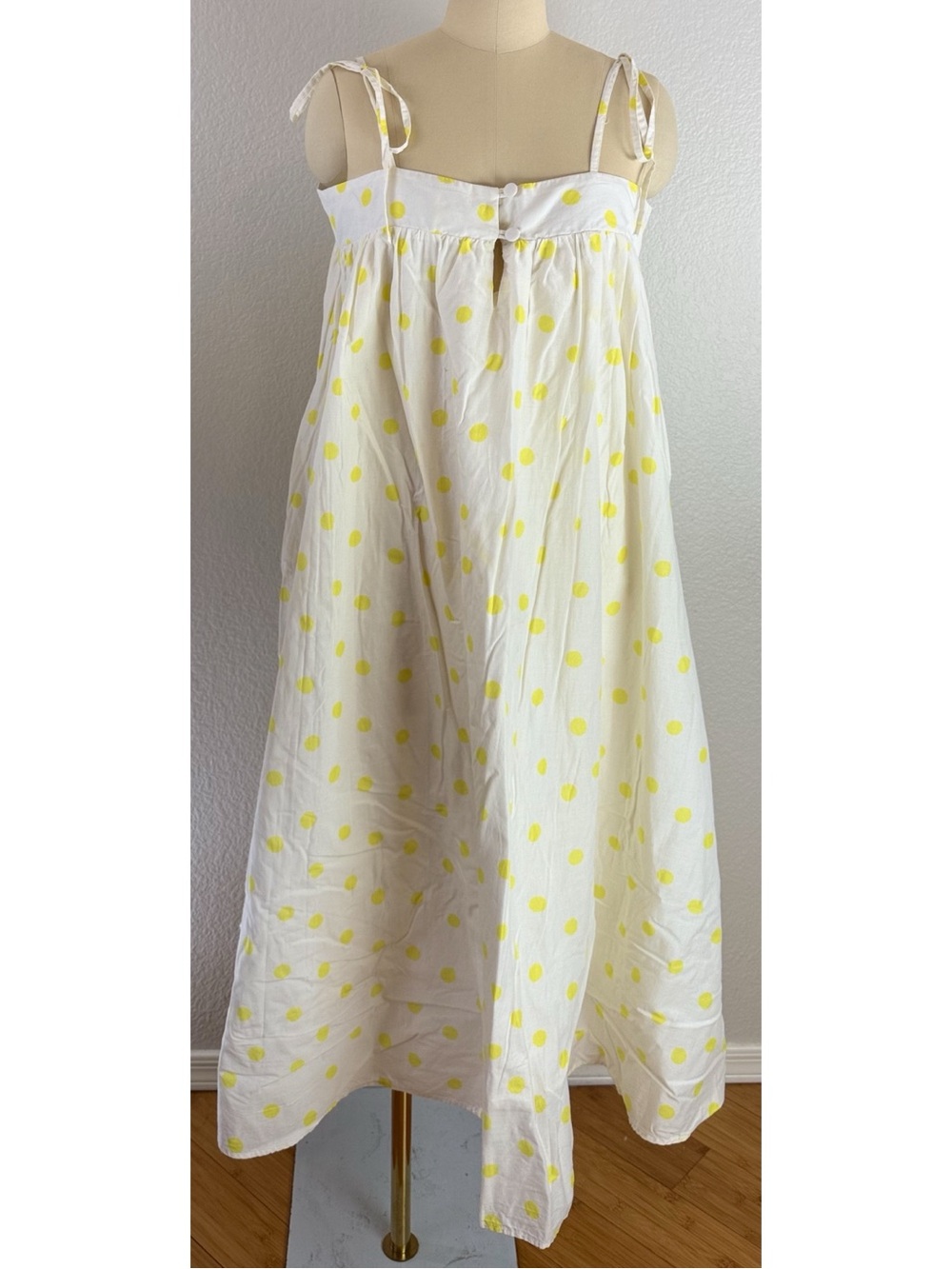 Anthropologie WHIT TWO Polka Dot Maxi Dress Boho Resortwear Medium - Picture 11 of 16